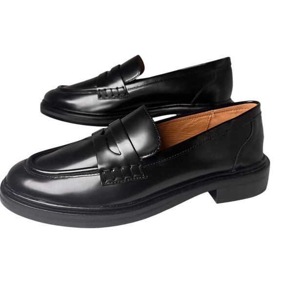Madewell The Vernon Loafer True Black Sz 8.5 Worn 1X Preppy Career Academia Chic - Picture 14 of 16
